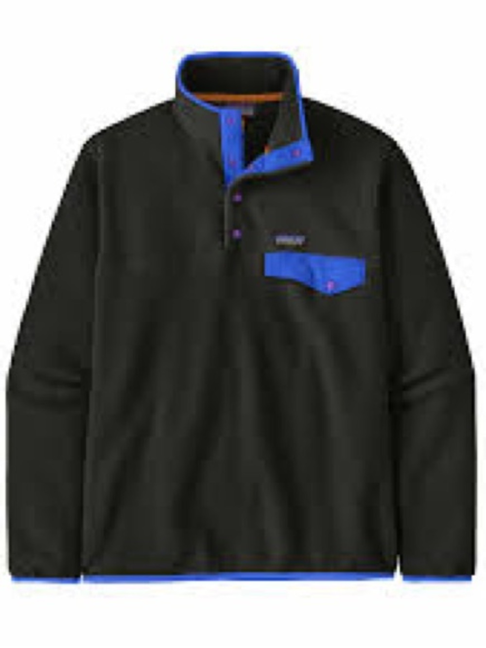 Patagonia Dark Gray Pullover Fleece with Teal Trim